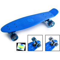 Пенни борд Zippy Board penny 22" Blue - Синий cо светящимися колесами